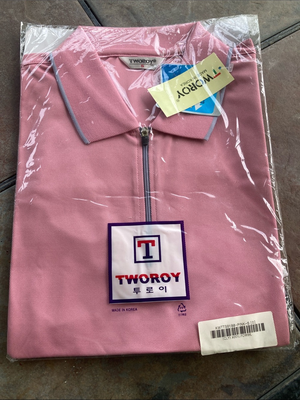 Women’s Pink Zip Polo Top
